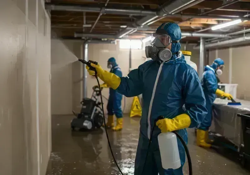 Basement Sanitization and Antimicrobial Treatment process in Pleasantville, IA